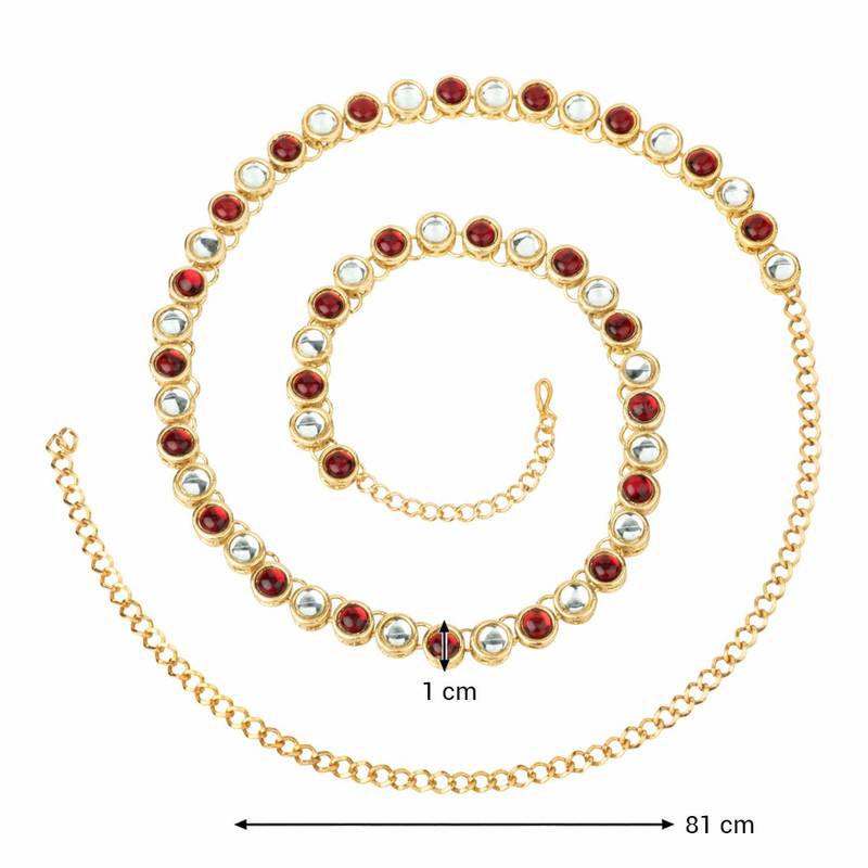 Kundan Belly Chain Kamarband For Girls Women 