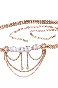 Traditional Gold Plated Stone Studded Kamarband For Women 