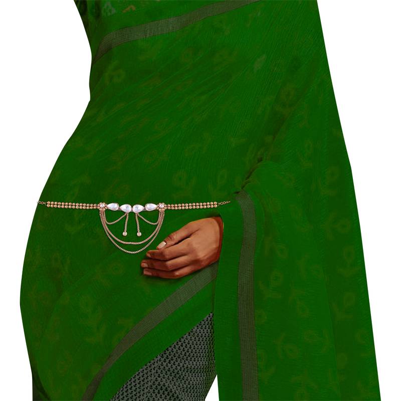 Traditional Gold Plated Stone Studded Kamarband For Women 