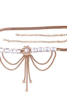 Traditional Gold Plated Stone Studded Kamarband For Women (B022)