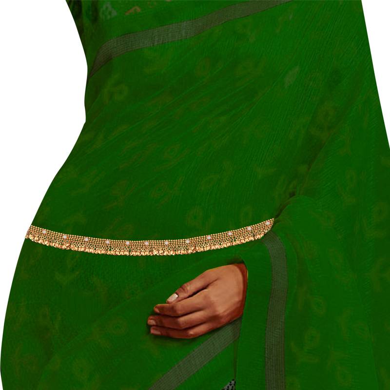 Traditional Gold Plated Stone Studded Kamarband For Women 