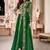Green Embroidered Georgette Semi Stitched Salwar With Dupatta