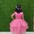 pink colour silk & net with hand work kids frock