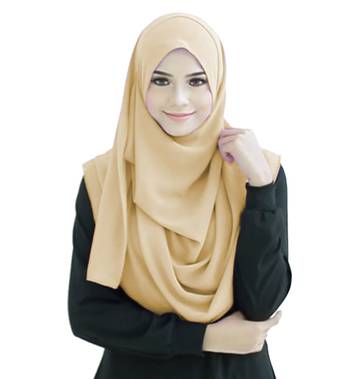 Justkartit Caramel Beige Color Fully Stitched Ready To Wear Instant Hijab Scarf For Women 2