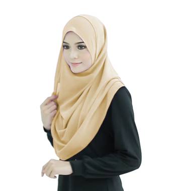 Justkartit Caramel Beige Color Fully Stitched Ready To Wear Instant Hijab Scarf For Women 3