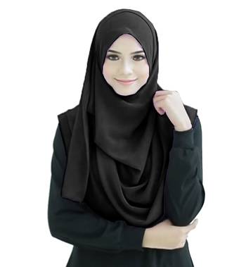 Justkartit Black Color Soft Stitched Instant Ready To Wear Hijab Scarf Stoles For Women 2