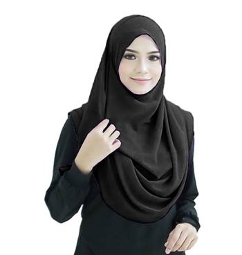 Justkartit Black Color Soft Stitched Instant Ready To Wear Hijab Scarf Stoles For Women 4