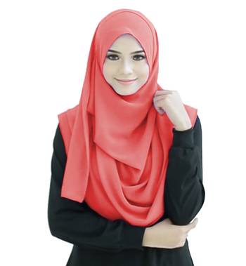 Justkartit Peach Color Fully Stitched Ready To Wear Instant Scarf Hijab For Women 2