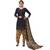 Blue floral print synthetic salwar