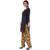 Blue floral print synthetic salwar