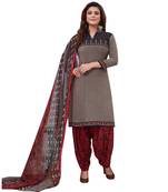 Multicolor floral print synthetic salwar