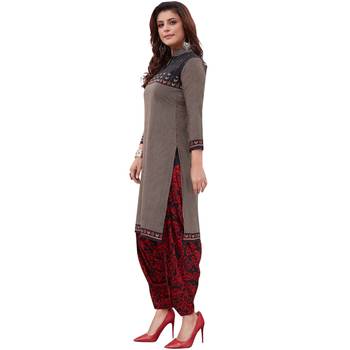 Multicolor floral print synthetic salwar 3