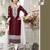 Wine resham embroidery cotton salwar