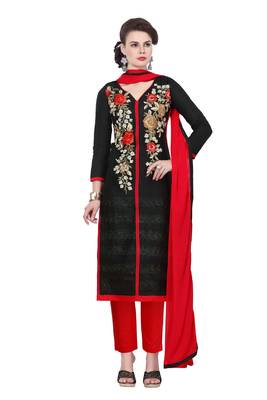 Black resham embroidery cotton salwar 1