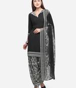 Black Printed Crepe Salwar
