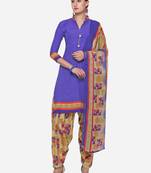 Purple Printed Crepe Salwar