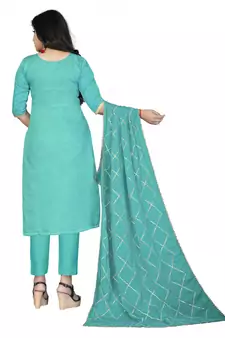 Sky-blue gotta patti chanderi salwar