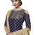 Navy-blue jacquard pure jacquard Salwar suit material with dupatta