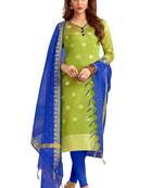 Light-green banarasi banarasi salwar