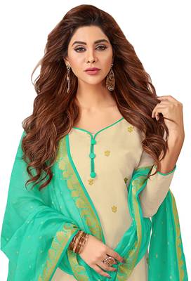 Cream banarasi banarasi salwar 2