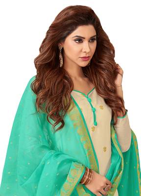 Cream banarasi banarasi salwar 3