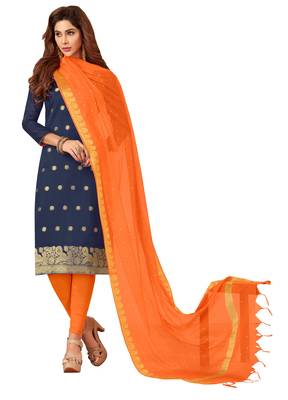 Navy-blue banarasi banarasi salwar 1