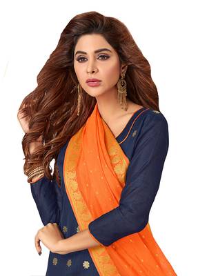 Navy-blue banarasi banarasi salwar 3