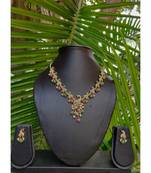 Peacock Shaped Multicolour  Necklace Set with Earrings