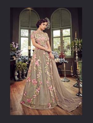 Grey embroidered santoon salwar 1