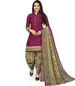 Purple Printed Cotton Salwar