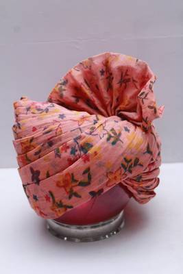 Pink printed cotton men-wedding-dresses 1