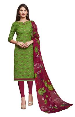 Mehendi embroidered blended cotton salwar 1