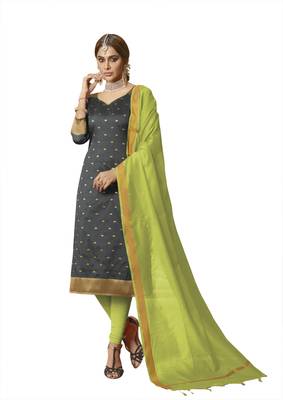 Grey Woven Banarasi Silk Salwar 1