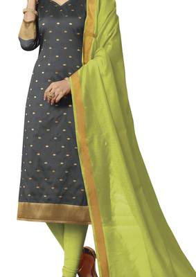 Grey Woven Banarasi Silk Salwar 3
