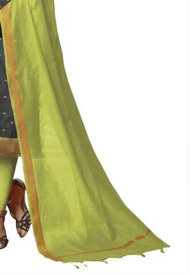 Grey Woven Banarasi Silk Salwar 4