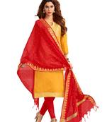 Yellow Woven  Art Silk Salwar