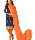 Blue Woven Banarasi Silk Salwar