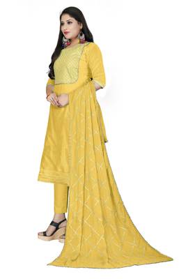 Yellow Lace Cotton Salwar 2