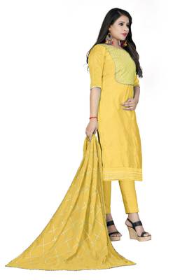 Yellow Lace Cotton Salwar 3