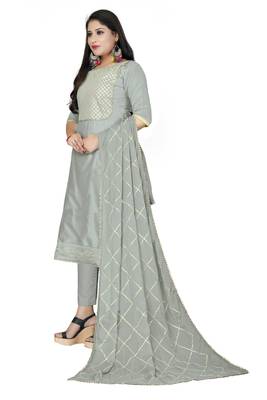 Grey Lace Cotton Salwar 2