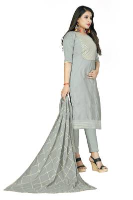 Grey Lace Cotton Salwar 3