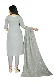 Grey Lace Cotton Salwar