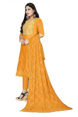 Orange Lace Cotton Salwar 2