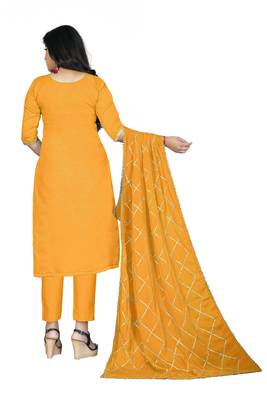Orange Lace Cotton Salwar 4