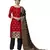 Red Woven Art Silk Salwar