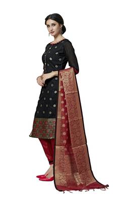 Black Woven Art Silk Salwar 2