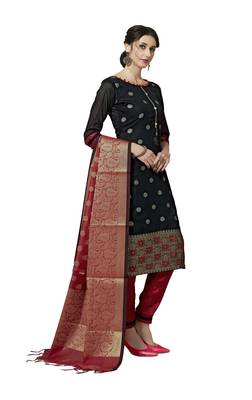 Black Woven Art Silk Salwar 3