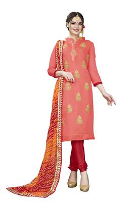 Pink Embroidered Chanderi Salwar 1