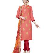 Pink Embroidered Chanderi Salwar