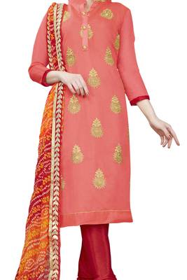 Pink Embroidered Chanderi Salwar 2